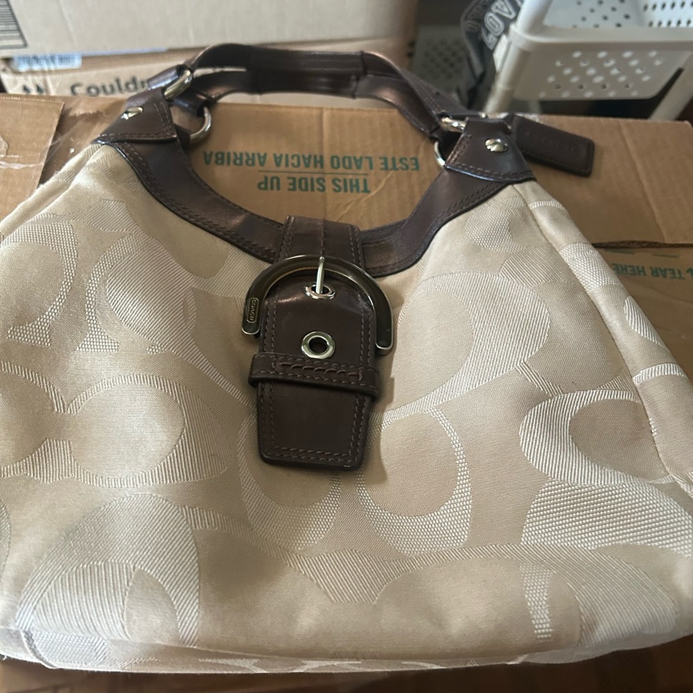 Cram colored Coach purse